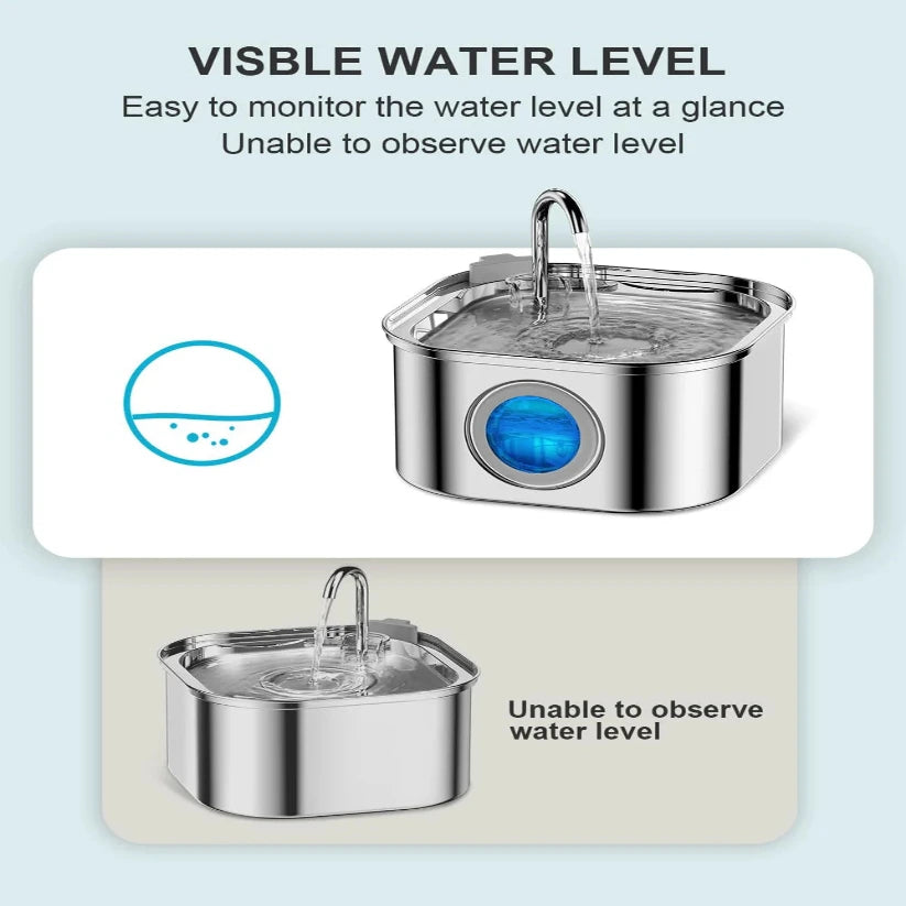 Purrify Stainless Steel Water Fountain