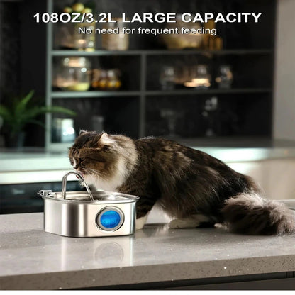 Purrify Stainless Steel Water Fountain